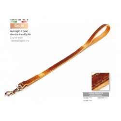 LEATHER LEASH HEMMED REPTILE LINE