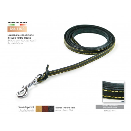 EXTRA SEWN LEATHER LEASH FOR EXHIBITION